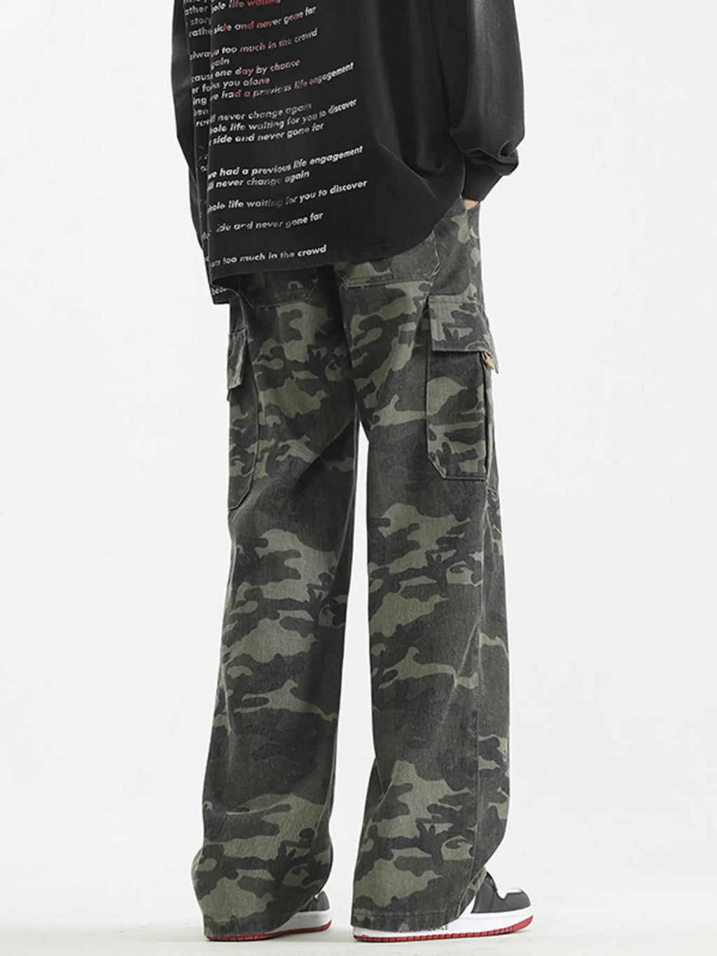 Men's Plus Size Loose Fit Camouflage Cargo Pants | Tampa Bay Discounts