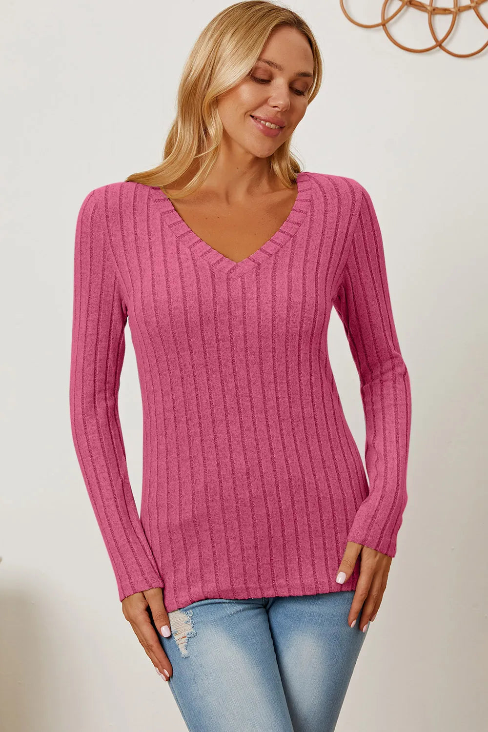 basic-bae-full-size-ribbed-v-neck-long-sleeve-t-shirt image 30