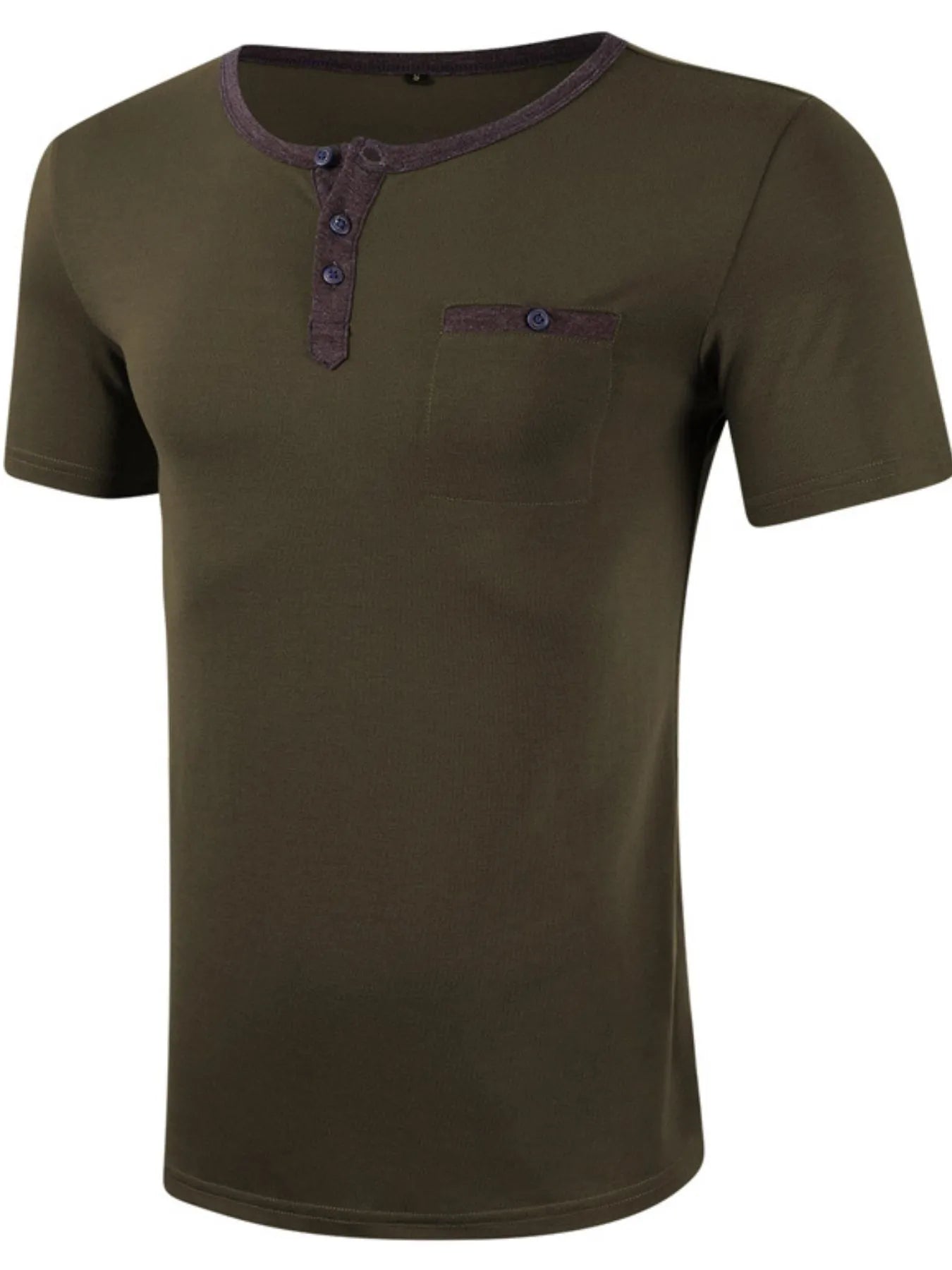 Men's Casual Henley Pocket T-Shirt | Tampa Bay Discounts