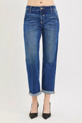 risen-slouchy-cropped-boyfriend-jeans-with-cuffed-hem-1 Image 1