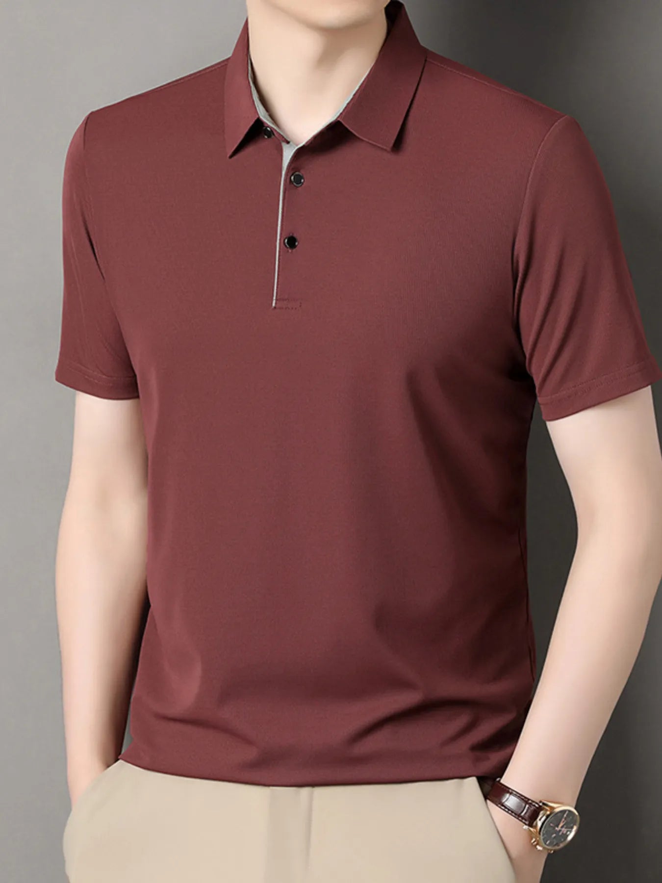 Men's Button Detail Short Sleeve Polo | Tampa Bay Discounts