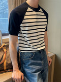 Men's Striped T-Shirt with Raglan Sleeves | Tampa Bay Discounts
