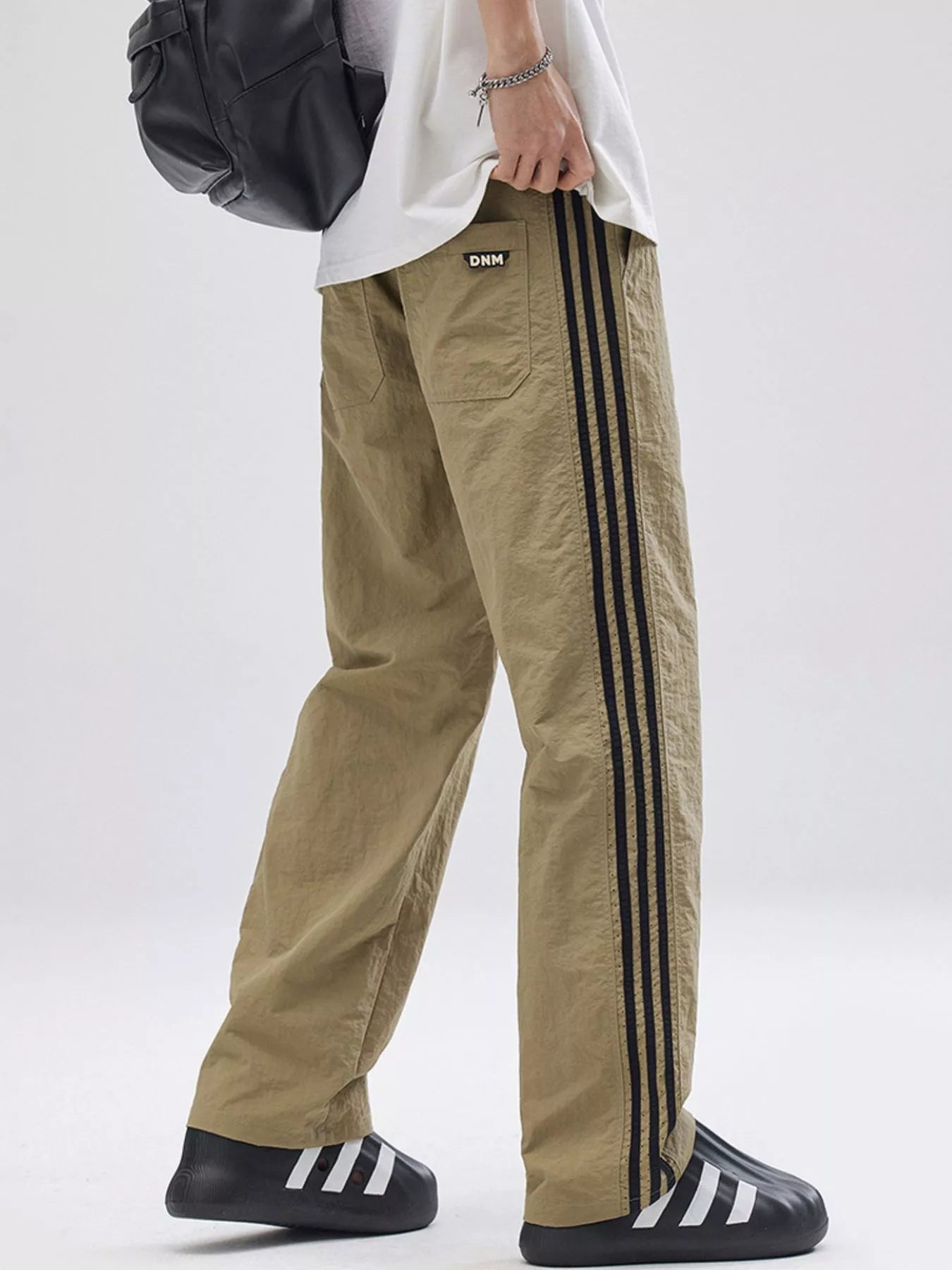 Men's Full Size Side Striped Wide Leg Pants Plus Size | Tampa Bay Discounts