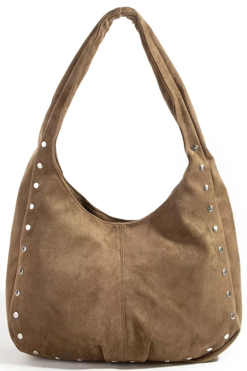 fame-faux-suede-studded-trim-hobo-bag 7
