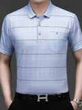 Men's Striped Button Detail Short Sleeve Polo | Tampa Bay Discounts
