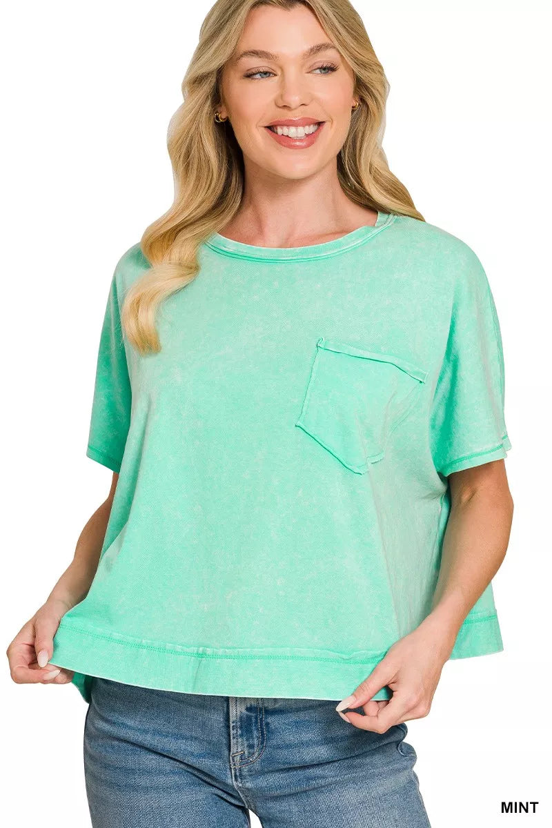 zenana-acid-washed-round-neck-short-sleeve-oversized-t-shirt-3 image 1