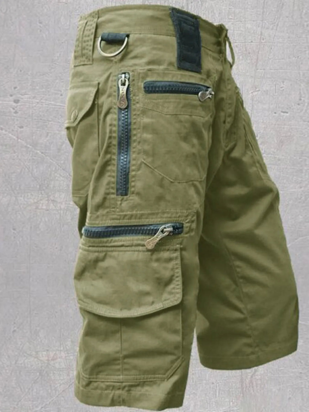Men's Full Size Multi-Pocket Zipper Cargo Shorts Plus Size | Tampa Bay Discounts