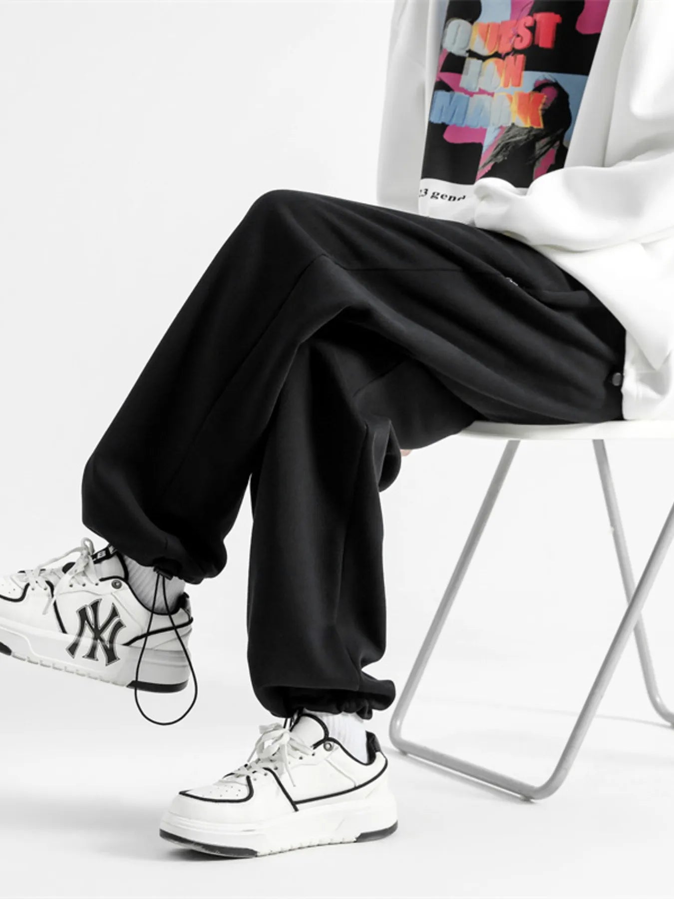 Men's Full Size Drawstring Wide Leg Pants Plus Size | Tampa Bay Discounts