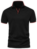 Men's Contrast Trim Short Sleeve Polo Shirt | Tampa Bay Discounts