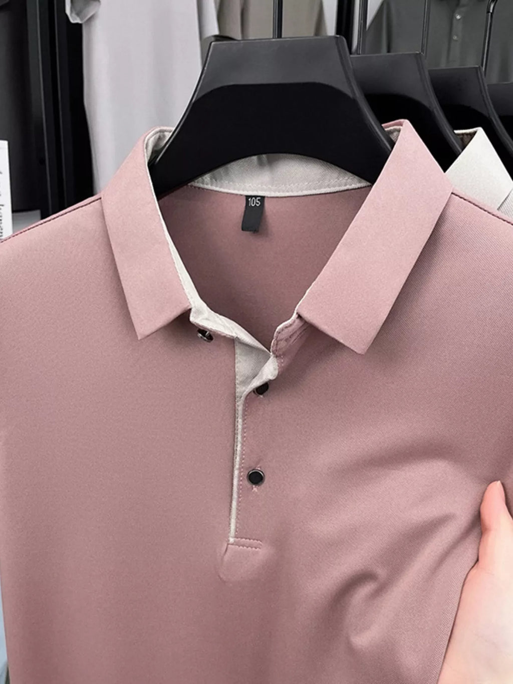 Men's Plus Size Button Detail Short Sleeve Polo | Tampa Bay Discounts