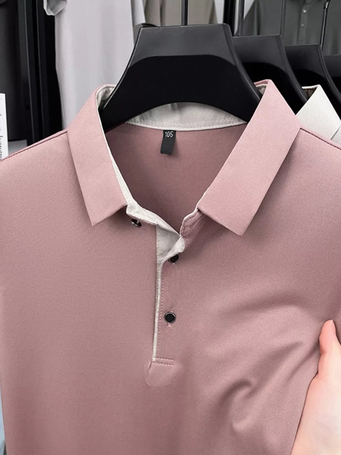 Men's Plus Size Button Detail Short Sleeve Polo | Tampa Bay Discounts