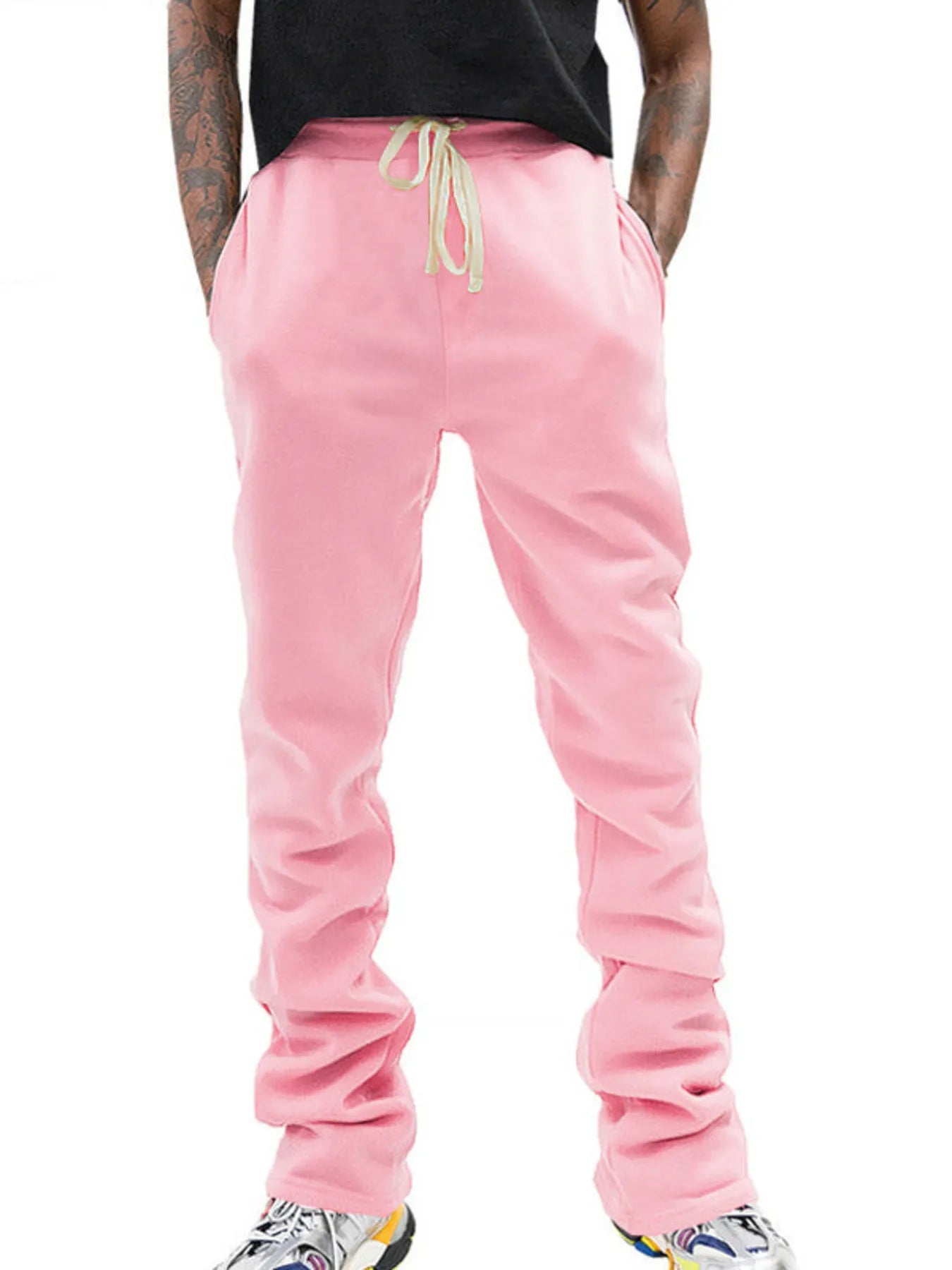 Men's Full Size Drawstring Casual Pants Plus Size | Tampa Bay Discounts