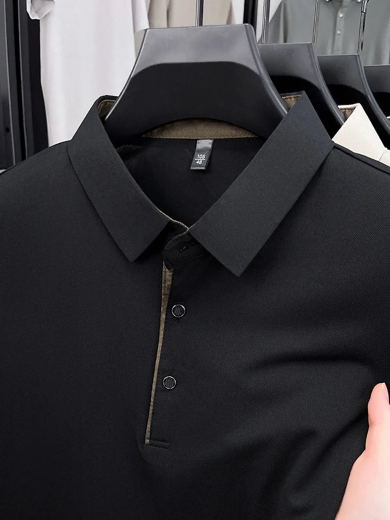 Men's Plus Size Button Detail Short Sleeve Polo | Tampa Bay Discounts