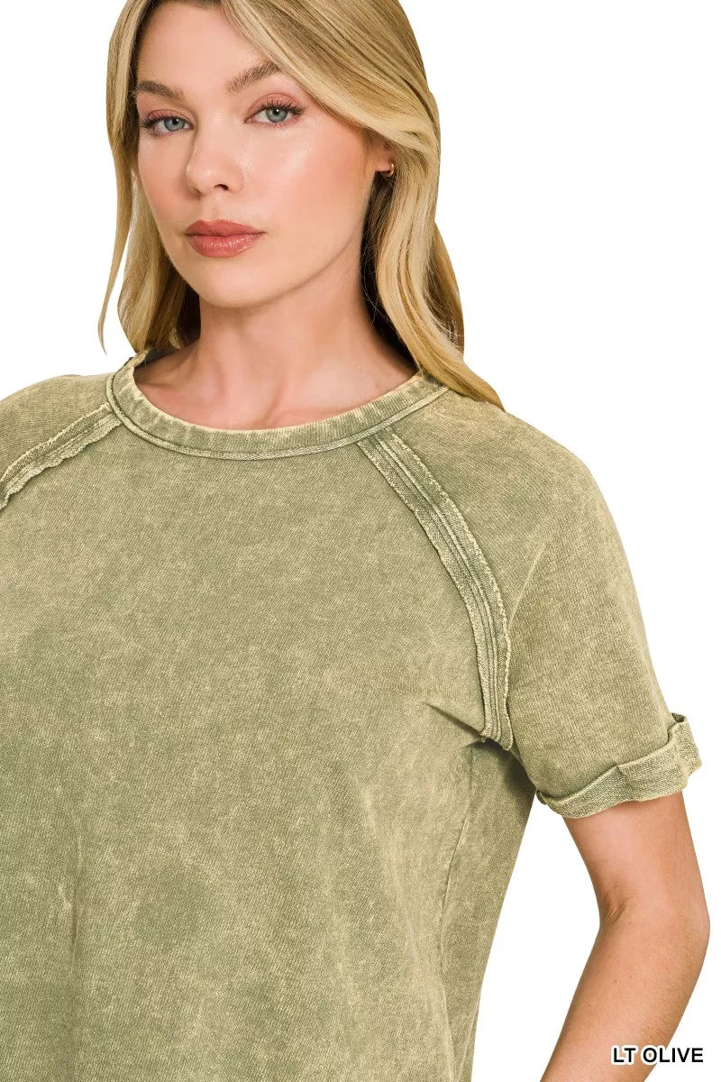 zenana-french-terry-washed-curved-hem-top image 3