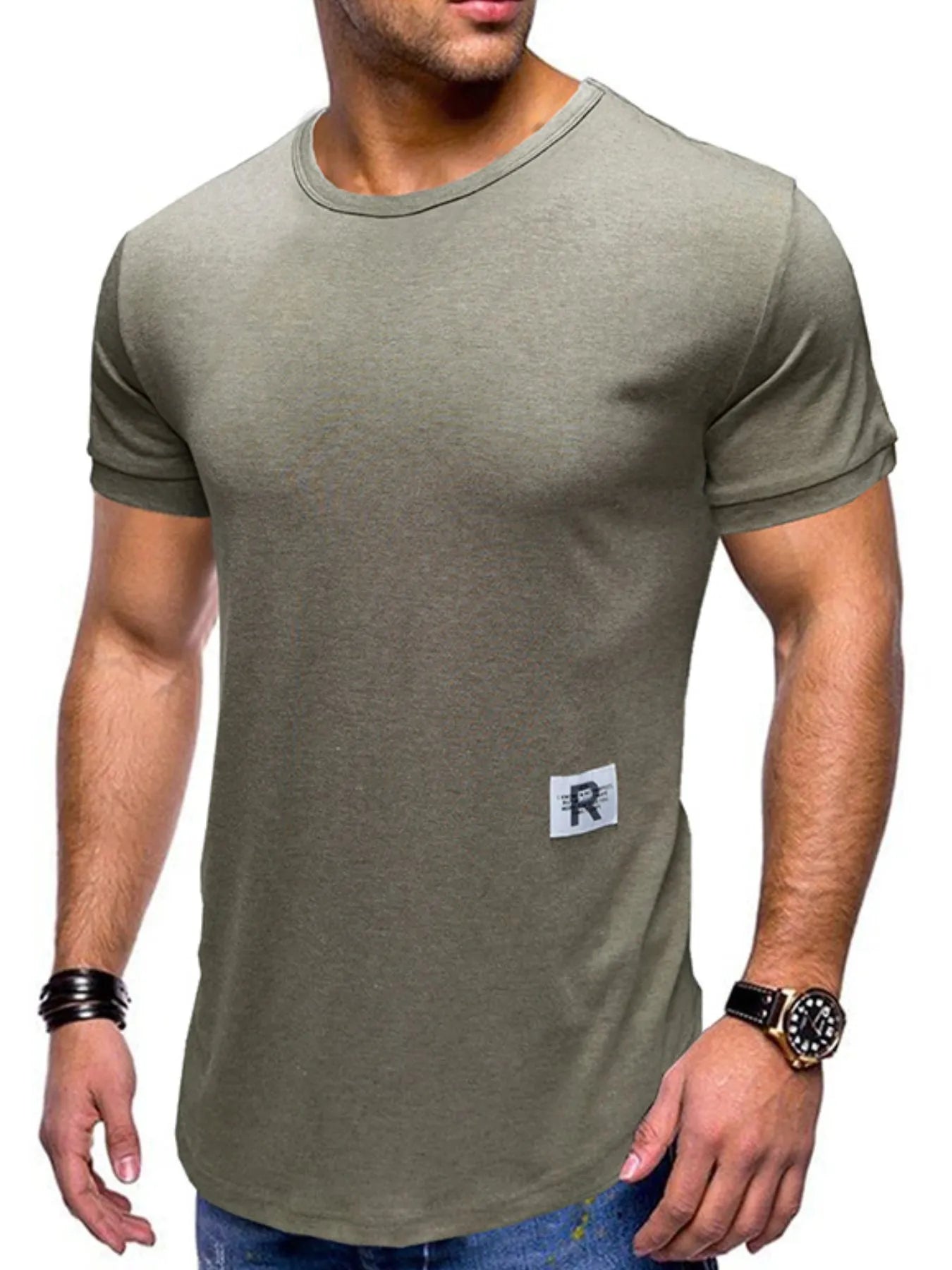 Men's Crew Neck Solid Color Basic T-Shirt | Tampa Bay Discounts