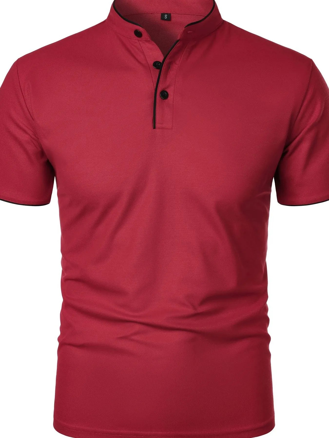 Men's Full Size Short Sleeve Contrast Trim Polo Plus Size | Tampa Bay Discounts