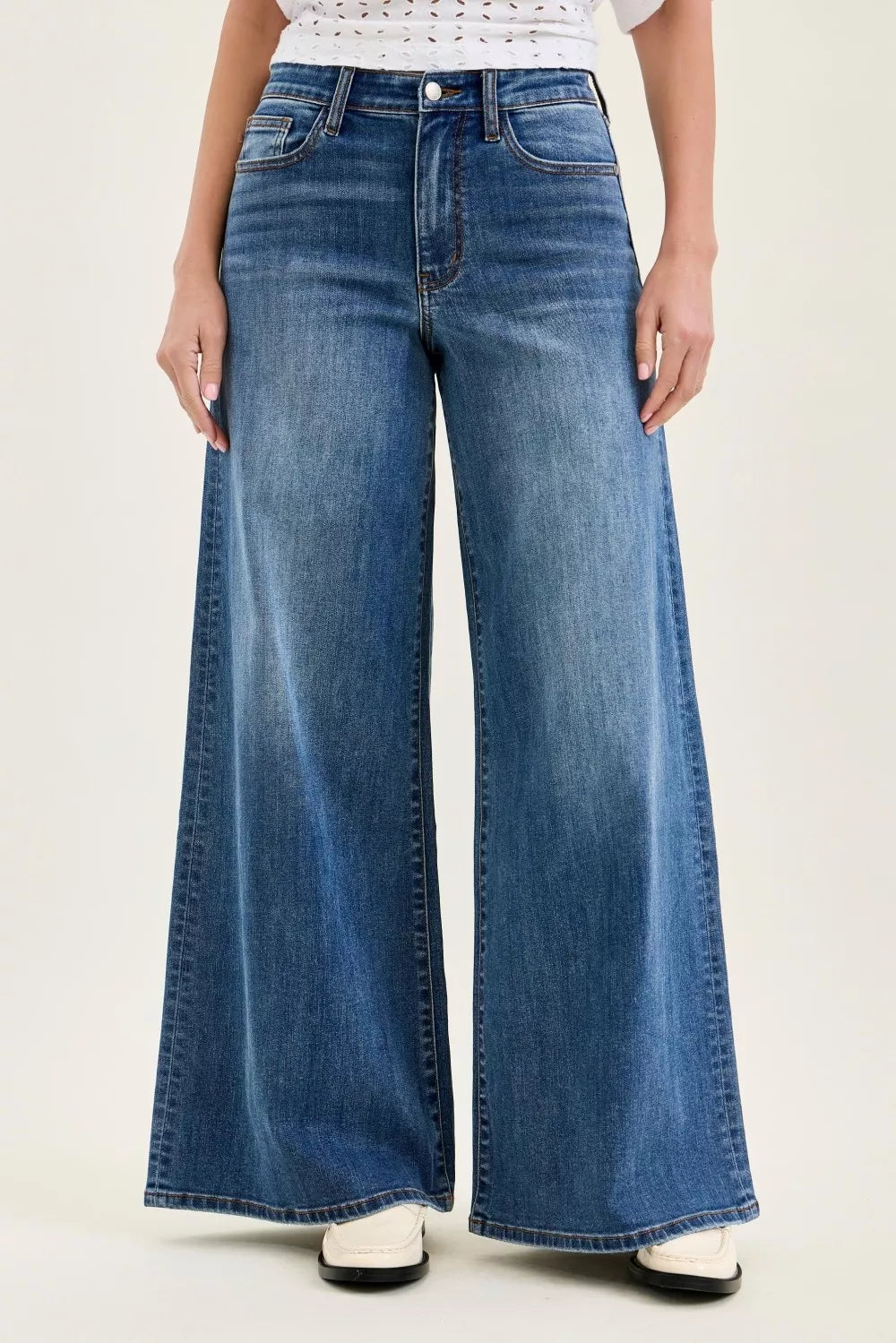judy-blue-high-waist-palazzo-jeans Image 1