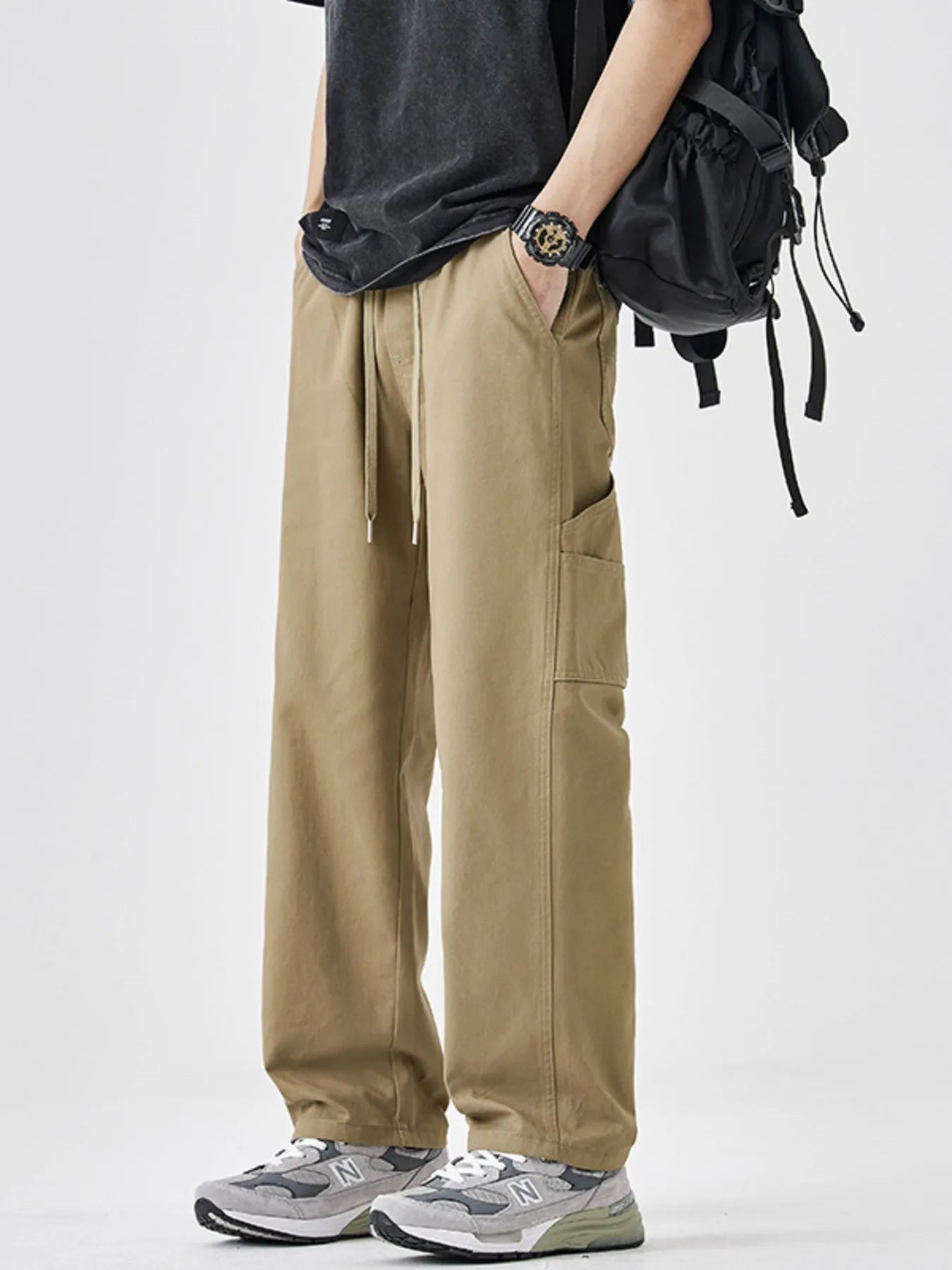Men's Plus Size Drawstring Wide Leg Pants | Tampa Bay Discounts