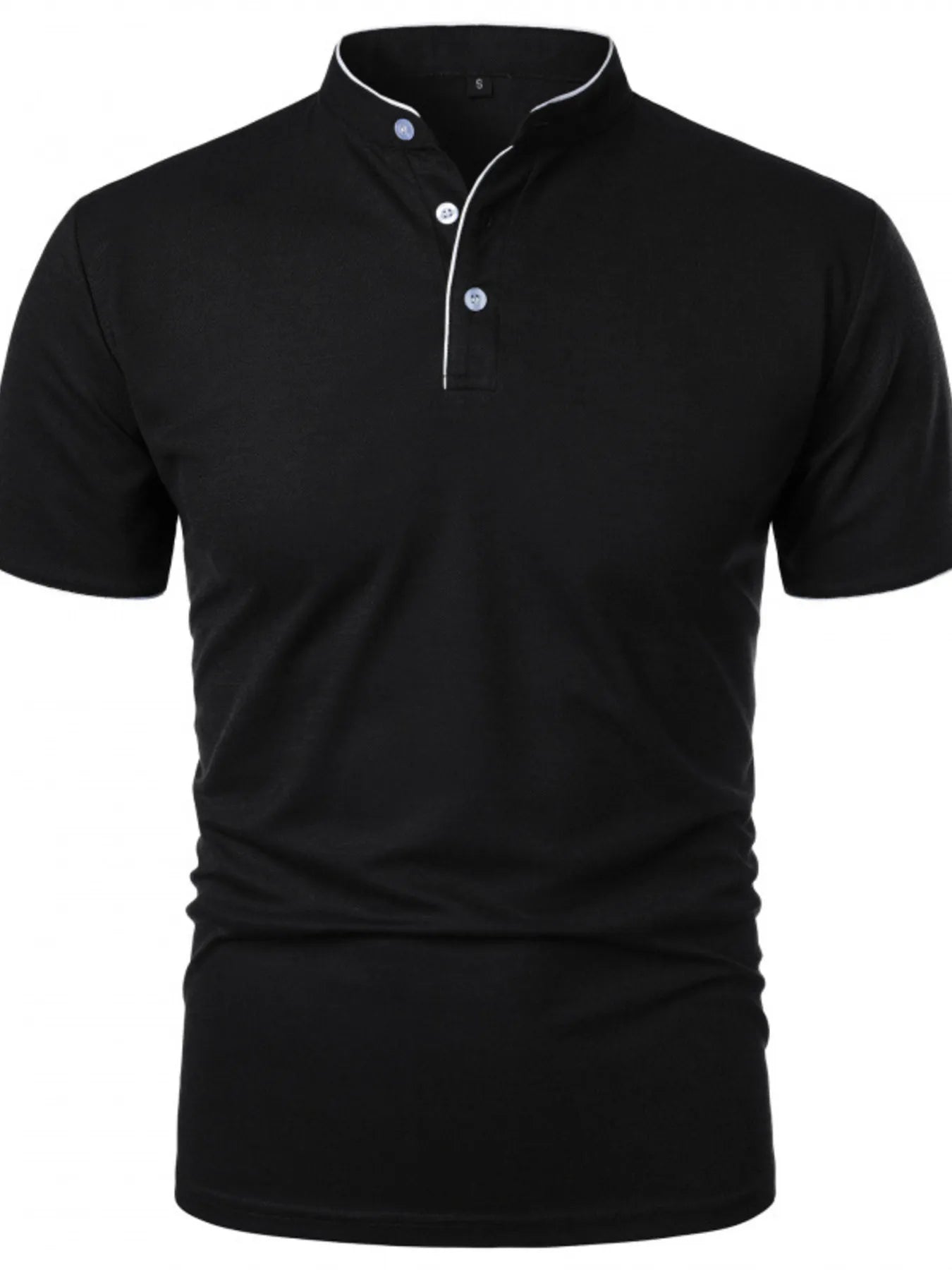 Men's Full Size Short Sleeve Contrast Trim Polo Plus Size | Tampa Bay Discounts