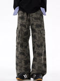 Men's Plus Size Drawstring Camouflage Wide Leg Pants | Tampa Bay Discounts