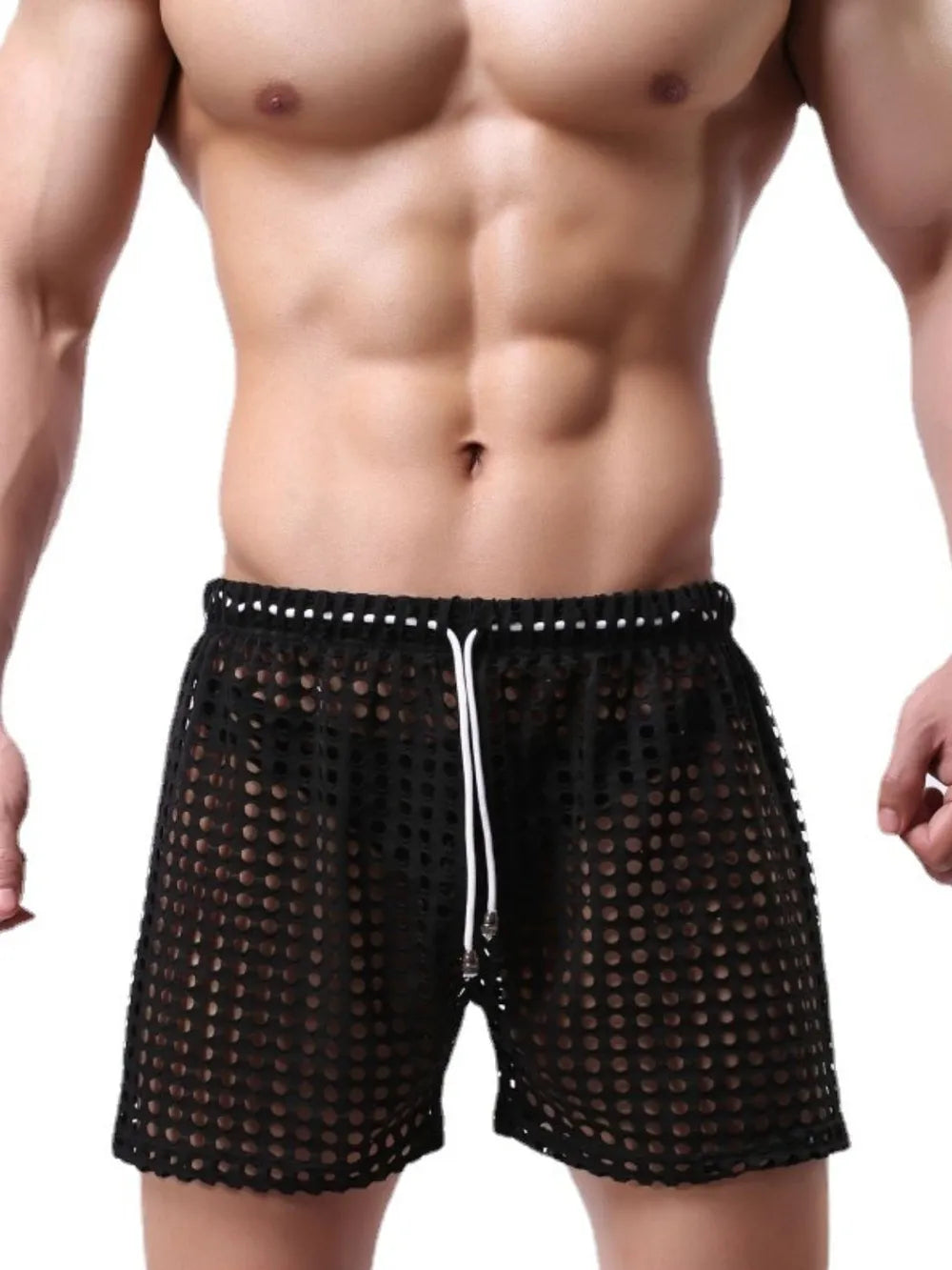 Men's Openwork Drawstring Shorts | Tampa Bay Discounts