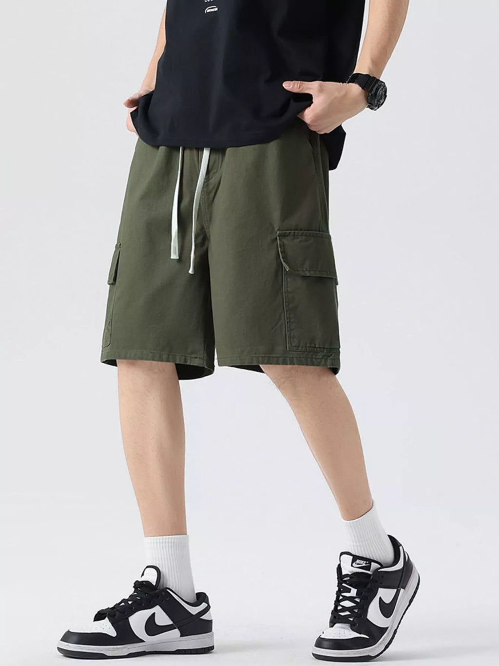 Men's Full Size Drawstring Loose Fit Shorts Plus Size | Tampa Bay Discounts