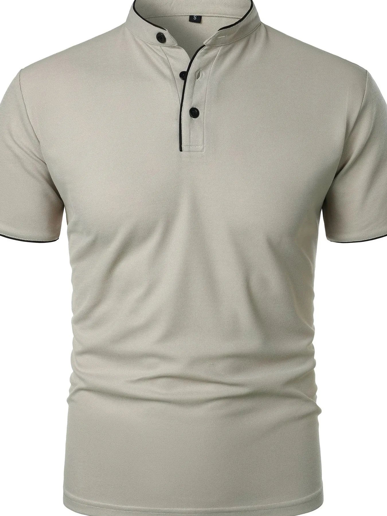 Men's Full Size Short Sleeve Contrast Trim Polo Plus Size | Tampa Bay Discounts