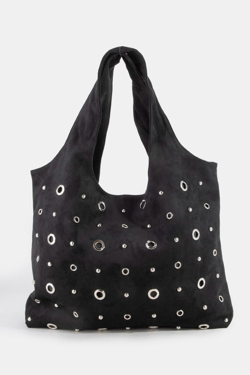 fame-large-grommeted-suede-shoulder-bag 7