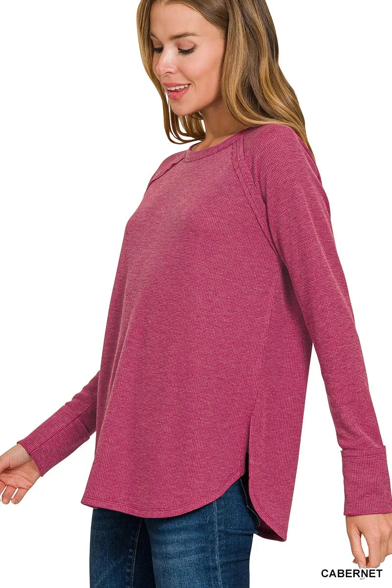 zenana-baby-waffle-long-sleeve-top image 2