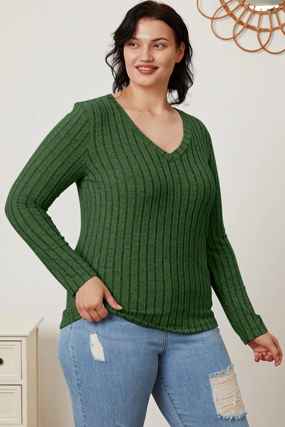 basic-bae-full-size-ribbed-v-neck-long-sleeve-t-shirt image 28