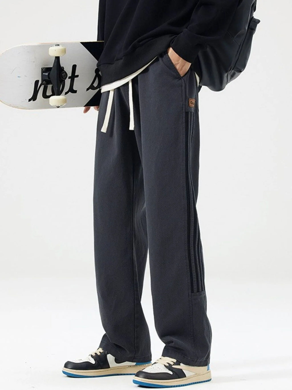 Men's Full Size Drawstring Wide Leg Pants Plus Size | Tampa Bay Discounts