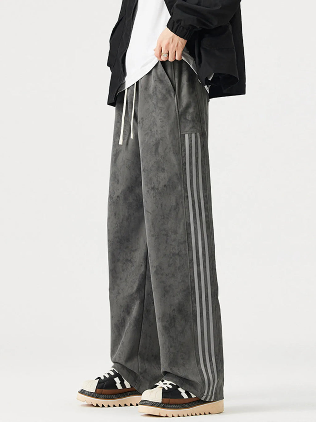 Men's Full Size Vintage Wash Wide Leg Pants Plus Size | Tampa Bay Discounts