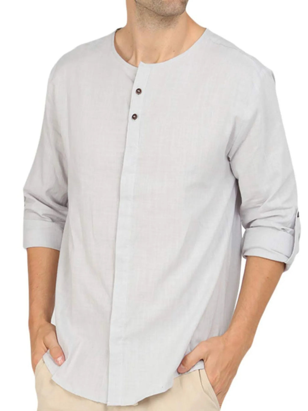 Men's Roll-Up Sleeve Linen Blend Polo Shirt | Tampa Bay Discounts