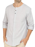 Men's Roll-Up Sleeve Linen Blend Polo Shirt | Tampa Bay Discounts