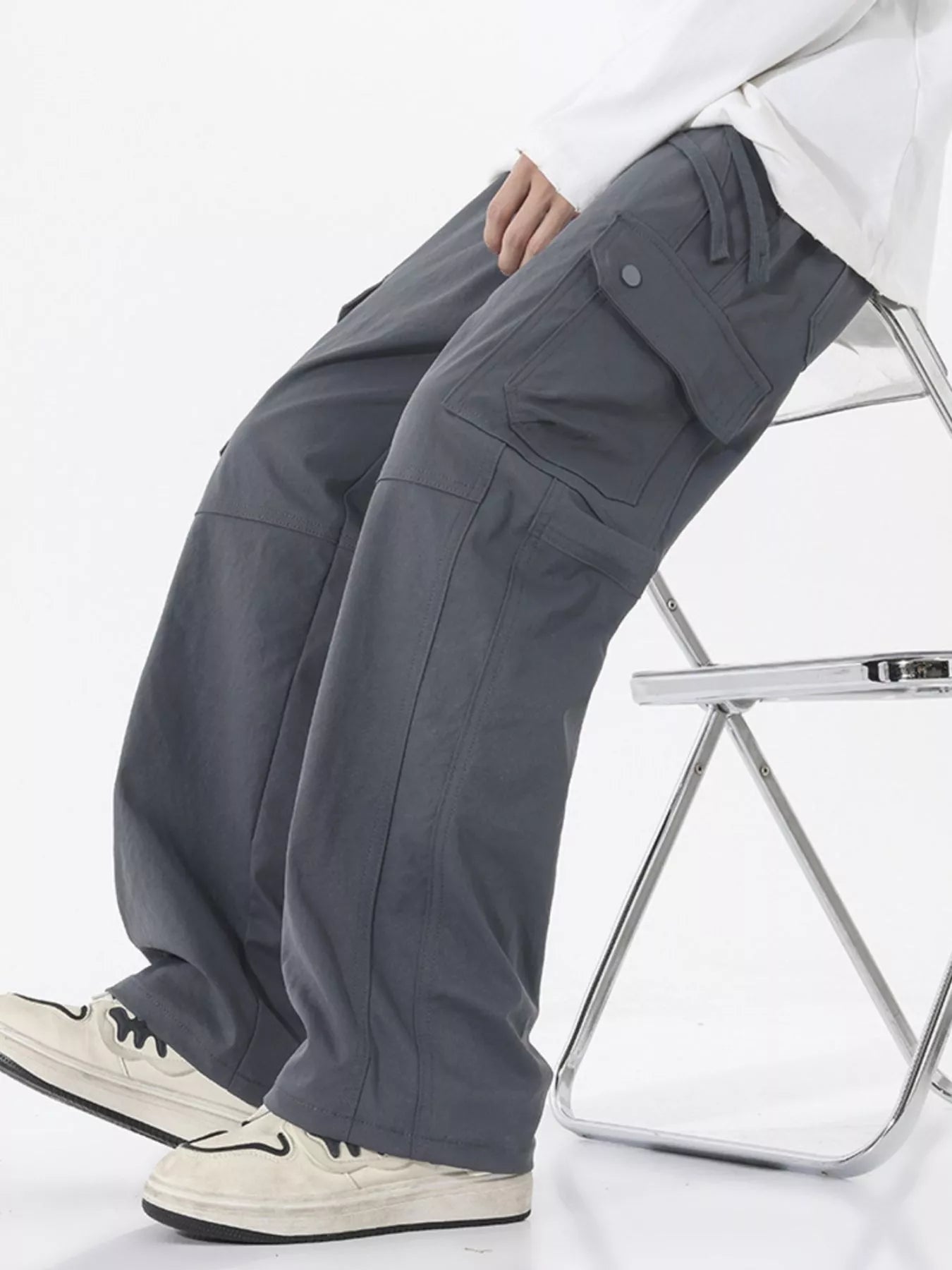 Men's Full Size Multi-Pocket Cargo Utility Pants Plus Size | Tampa Bay Discounts