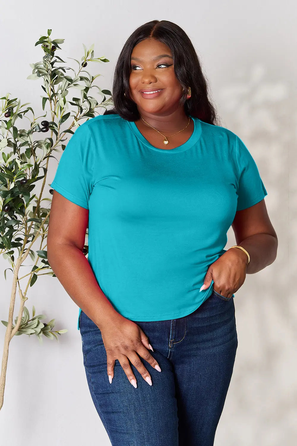 basic-bae-full-size-round-neck-short-sleeve-t-shirt-plus-size image 21