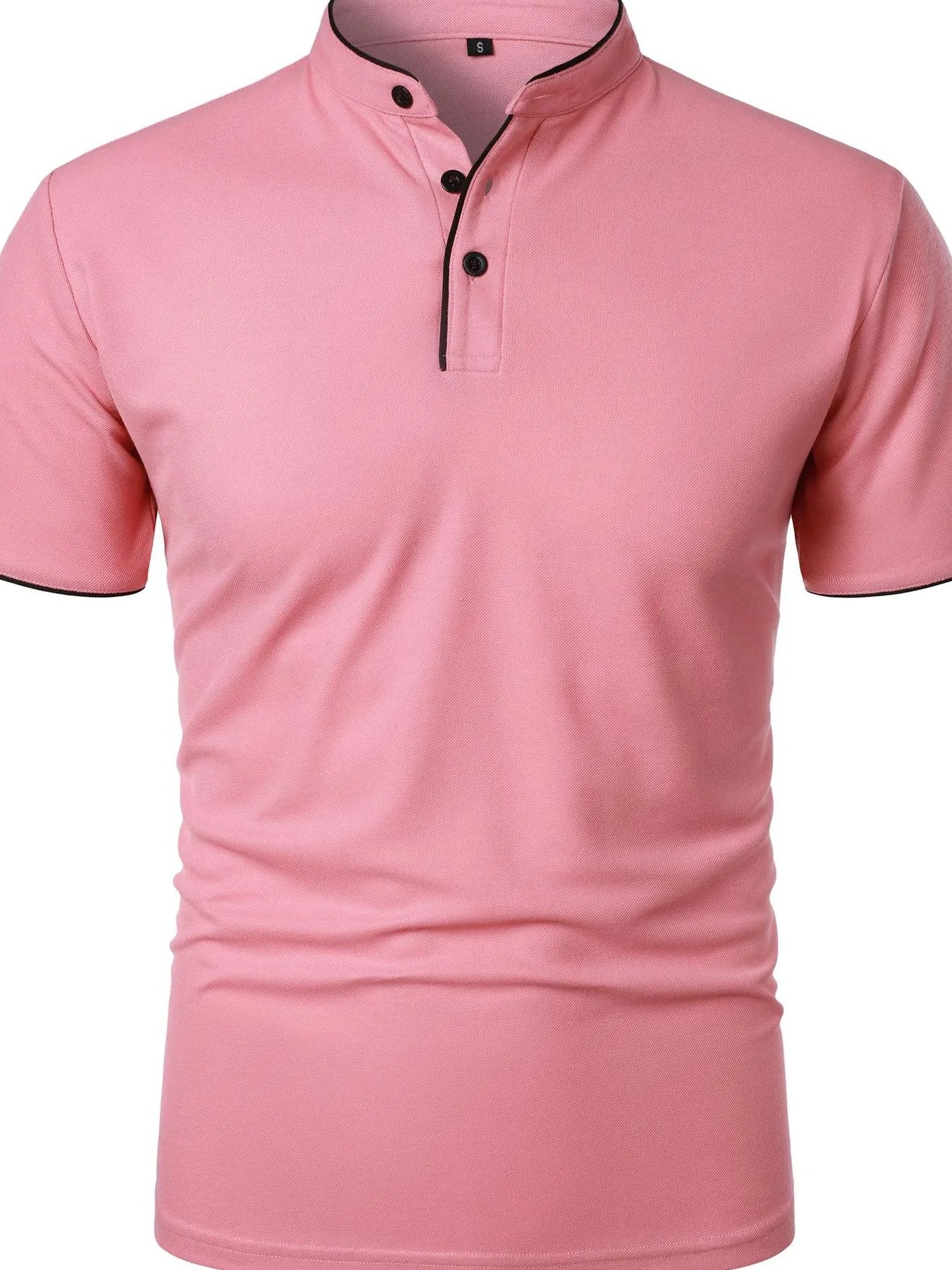 Men's Full Size Short Sleeve Contrast Trim Polo Plus Size | Tampa Bay Discounts