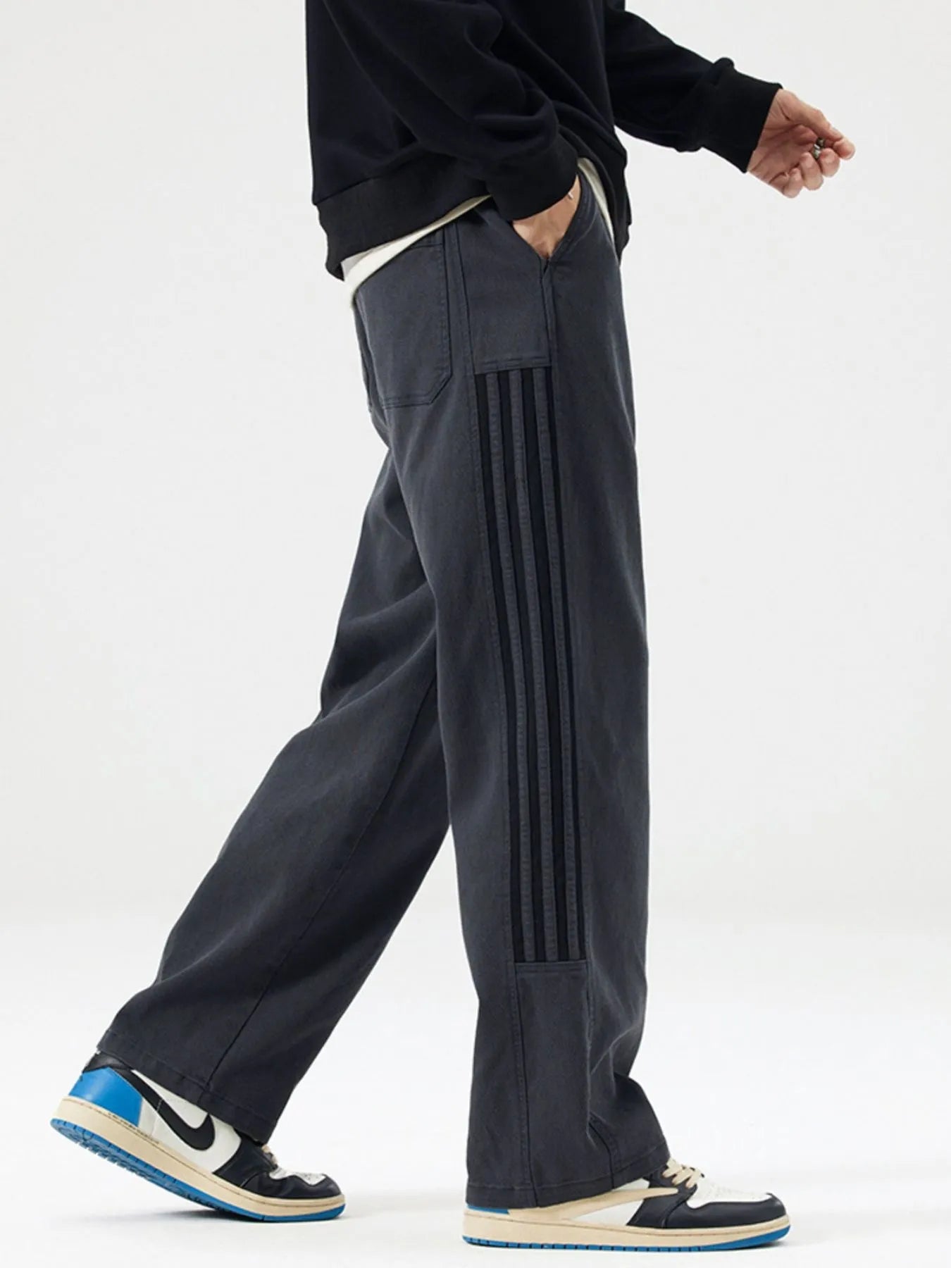 Men's Full Size Drawstring Wide Leg Pants Plus Size | Tampa Bay Discounts