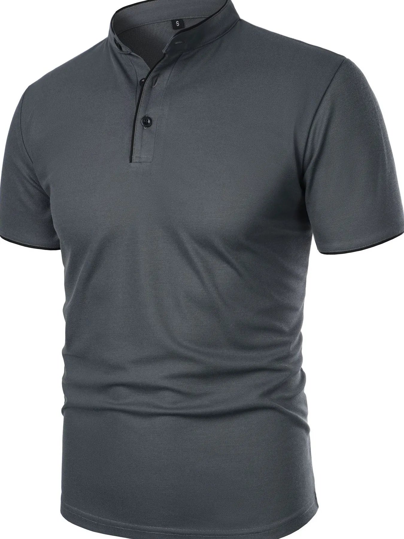 Men's Full Size Short Sleeve Contrast Trim Polo Plus Size | Tampa Bay Discounts