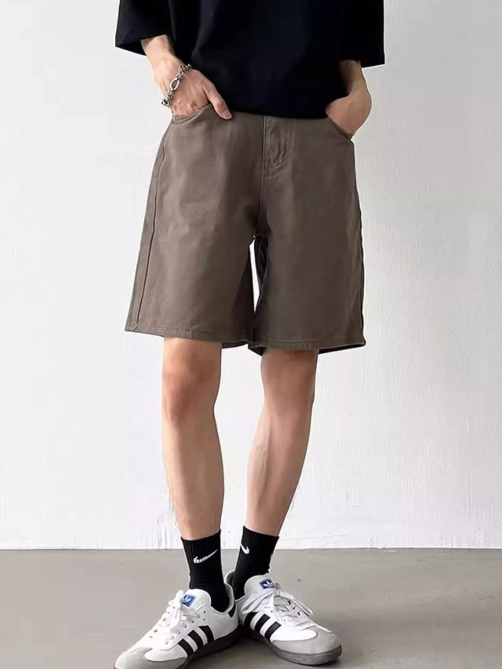 Men's Full Size Back Elastic Waistband Shorts Plus Size | Tampa Bay Discounts