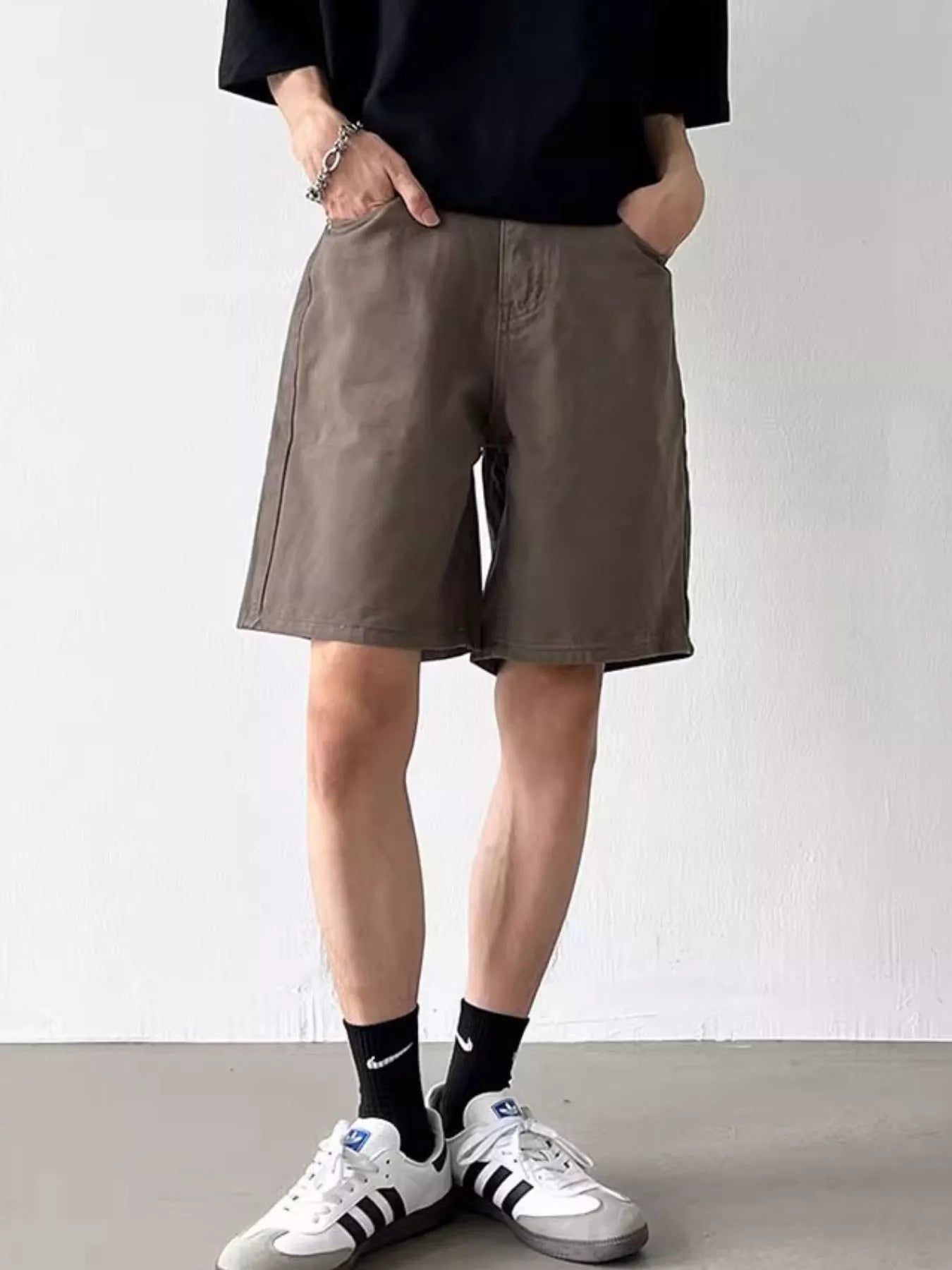 Men's Full Size Back Elastic Waistband Shorts Plus Size | Tampa Bay Discounts