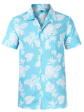 Men's Hawaiian Print Short Sleeve Button Down Shirt | Tampa Bay Discounts