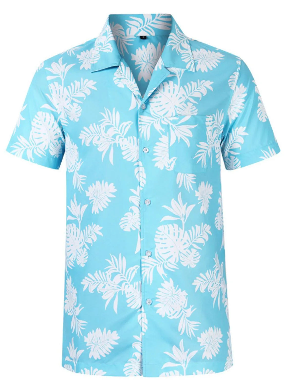 Men's Hawaiian Print Short Sleeve Button Down Shirt | Tampa Bay Discounts