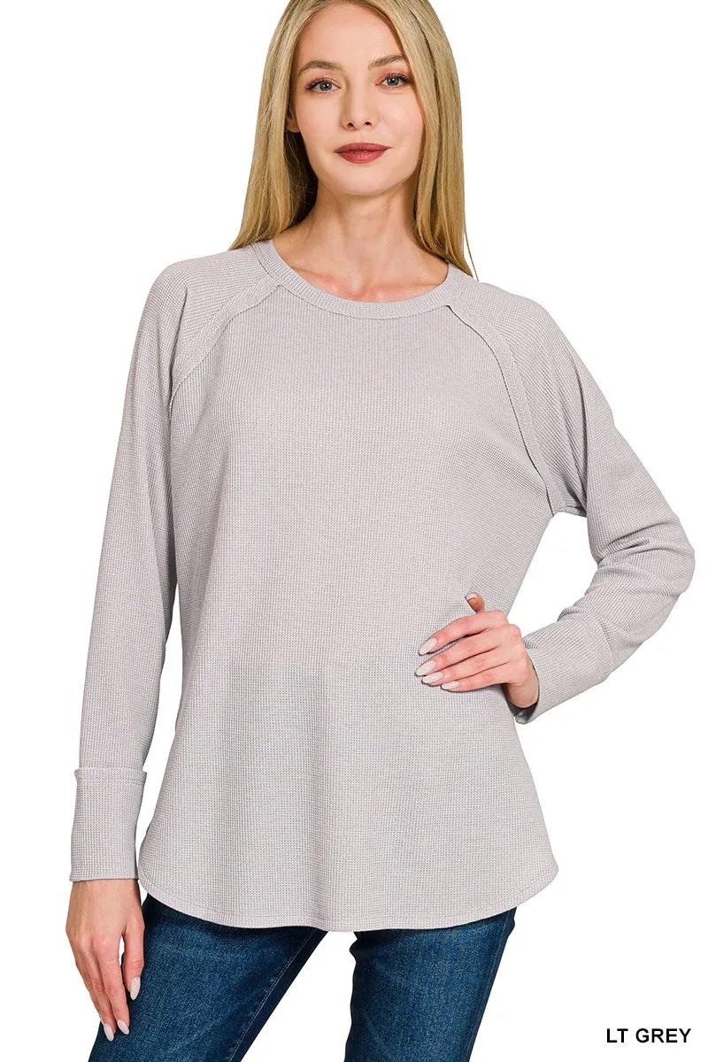 zenana-baby-waffle-long-sleeve-top-5 image 1