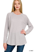 zenana-baby-waffle-long-sleeve-top-5 image 1