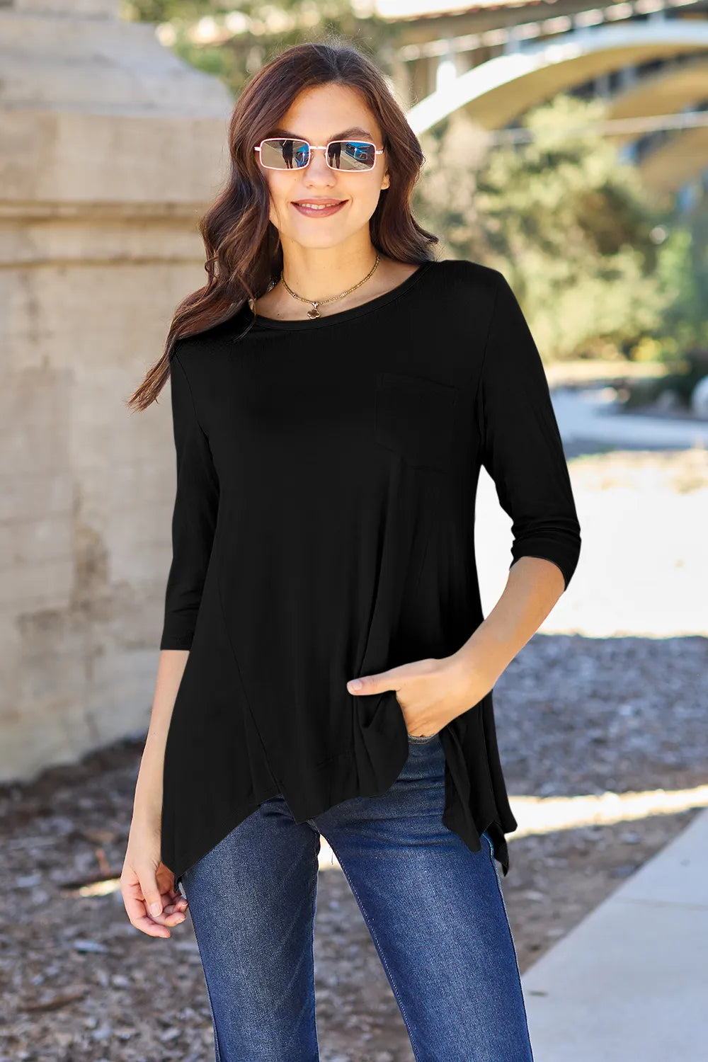 basic-bae-full-size-round-neck-pocketed-t-shirt image 7