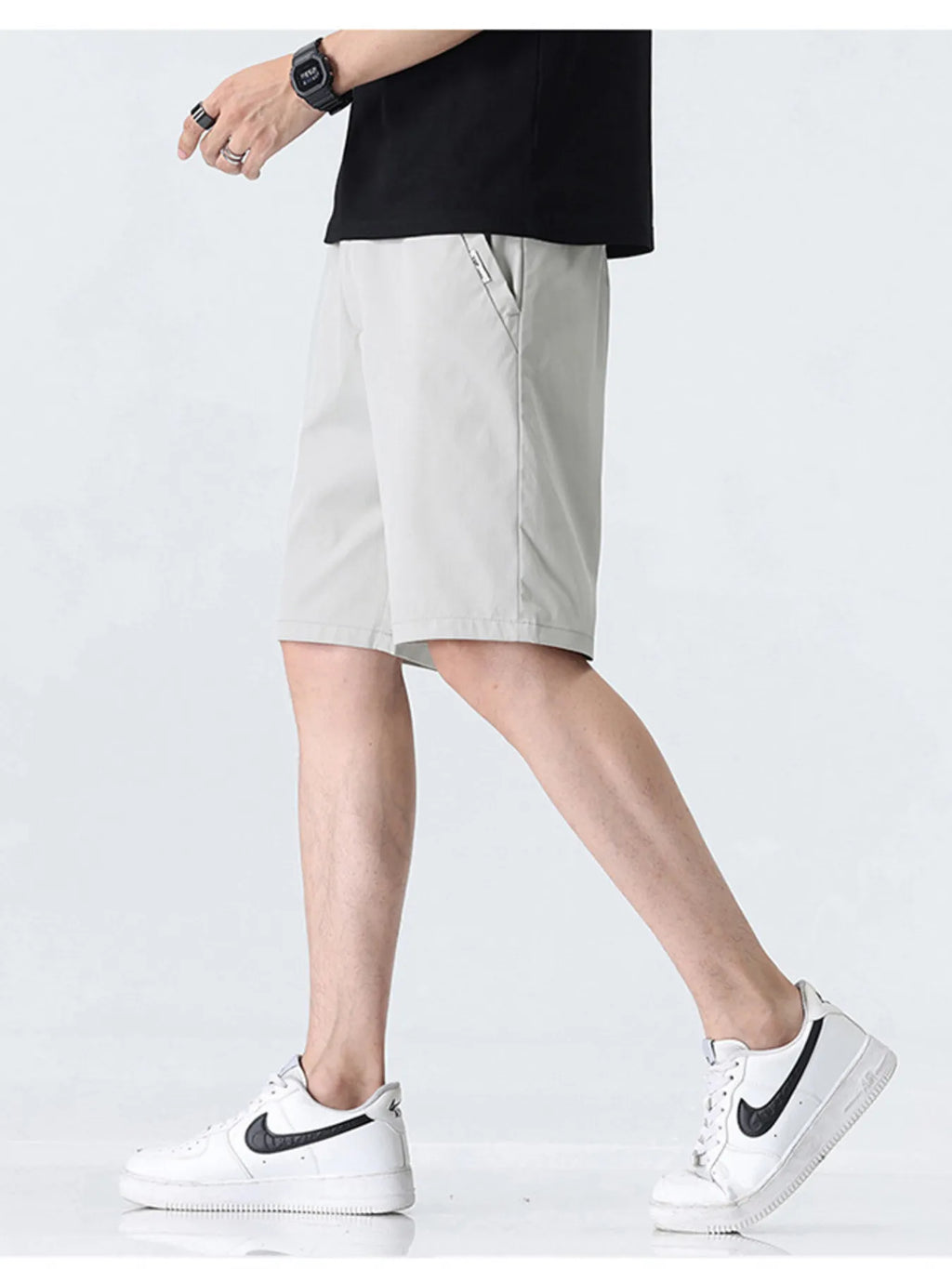 Men's Plus Size Elastic Waistband Shorts with Pockets | Tampa Bay Discounts