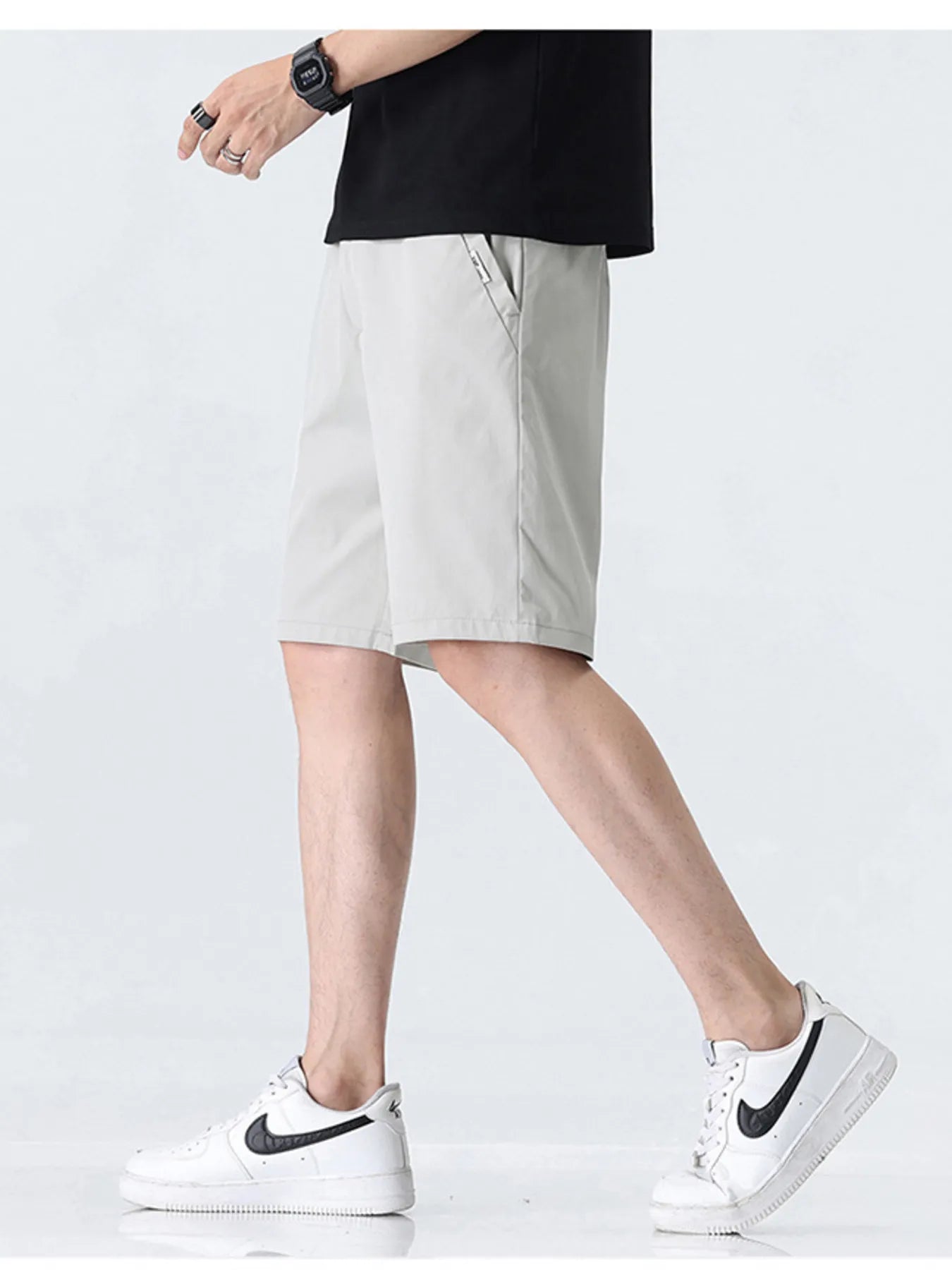 Men's Plus Size Elastic Waistband Shorts with Pockets | Tampa Bay Discounts