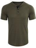 Men's Casual Waffle Knit Henley T-Shirt | Tampa Bay Discounts