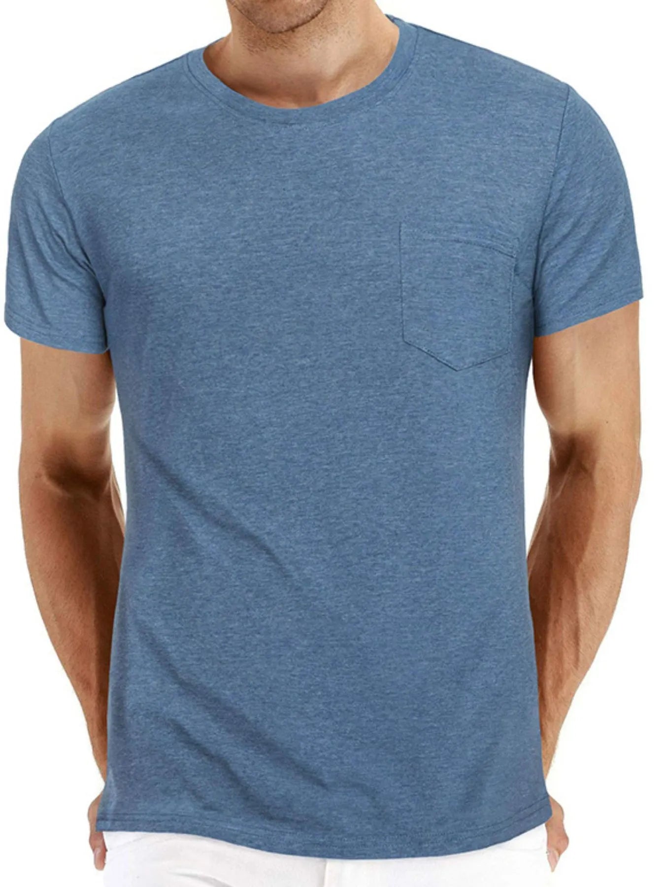 Men's Classic Round Neck Pocket T-Shirt | Tampa Bay Discounts